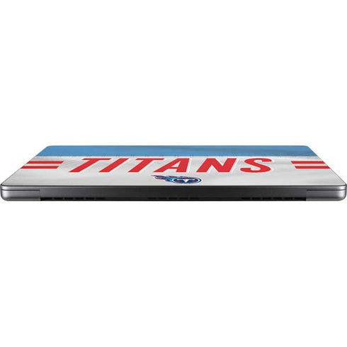 NFL Tennessee Titans White Striped MacBook Pro 14in (2021-24) Skin