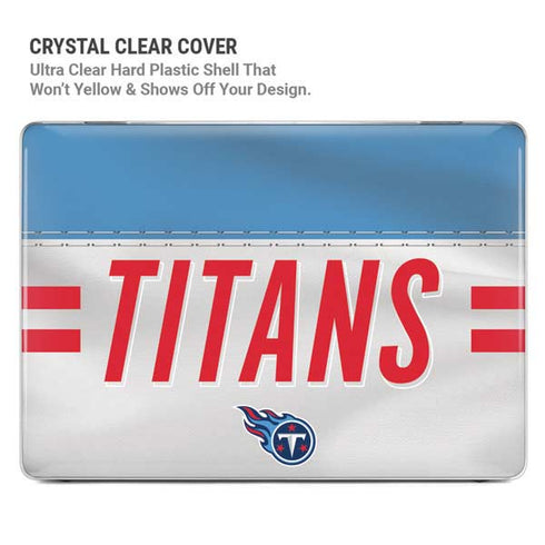 NFL Tennessee Titans White Striped MacBook Pro 16in (2021-25) Case plus Skin