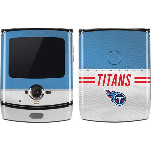 NFL Tennessee Titans White Striped Motorola RAZR Skin