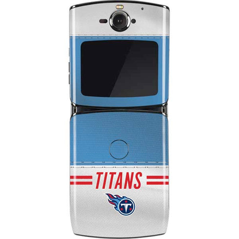 NFL Tennessee Titans White Striped Motorola RAZR Skin