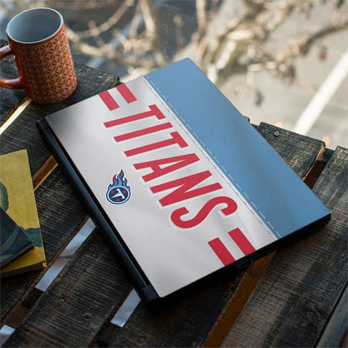 NFL Tennessee Titans White Striped MSI GS65 Stealth Laptop Skin