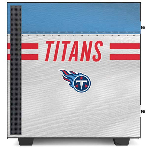 NFL Tennessee Titans White Striped NZXT H510 Compact ATX Mid-Tower Case Skin