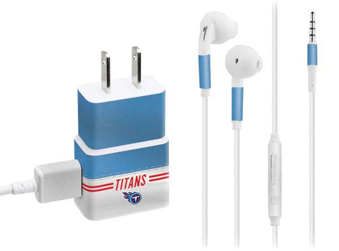 NFL Tennessee Titans White Striped Phone Charger Skin