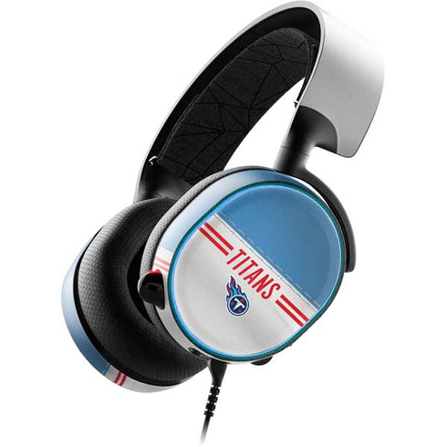 NFL Tennessee Titans White Striped SteelSeries Arctis 3 Skin