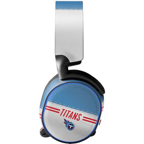 NFL Tennessee Titans White Striped SteelSeries Arctis 5 Skin