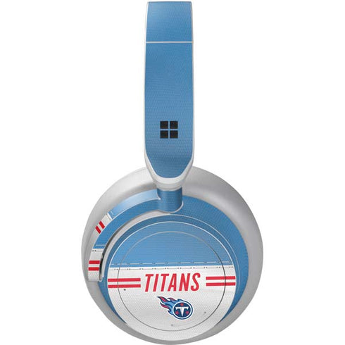 NFL Tennessee Titans White Striped Surface Headphones Skin