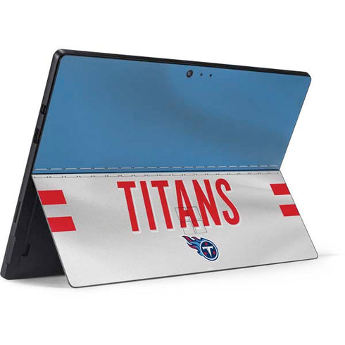 NFL Tennessee Titans White Striped Surface Pro 6 Skin