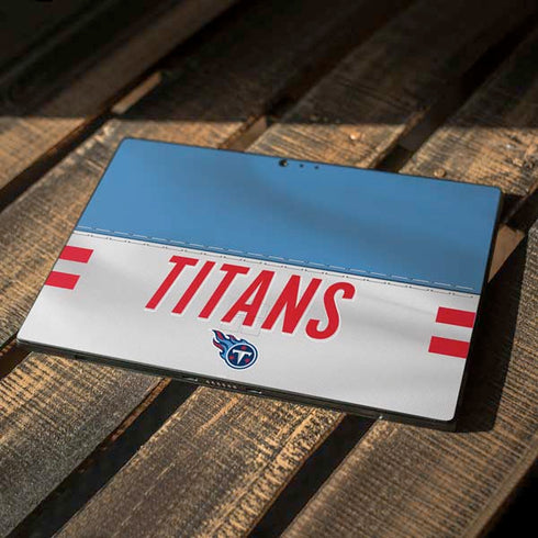 NFL Tennessee Titans White Striped Surface Pro 6 Skin