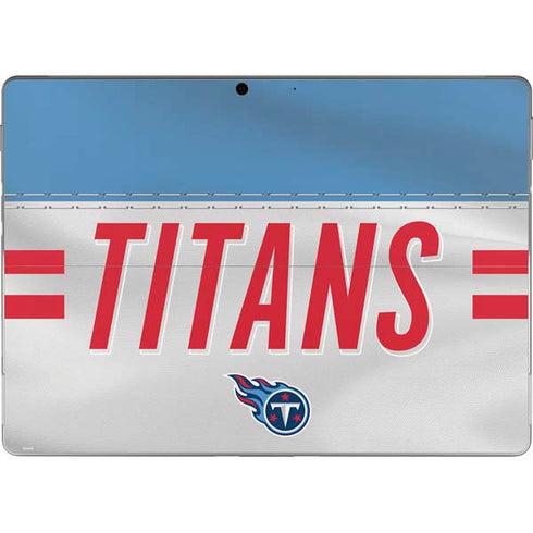 NFL Tennessee Titans White Striped Surface Pro 9 Skin