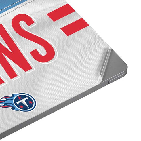 NFL Tennessee Titans White Striped Universal Laptop 12in (9.8 x 6.8in) Skin