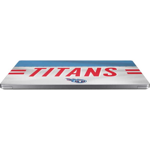 NFL Tennessee Titans White Striped Universal Laptop 16in (13 x 9.4in) Skin