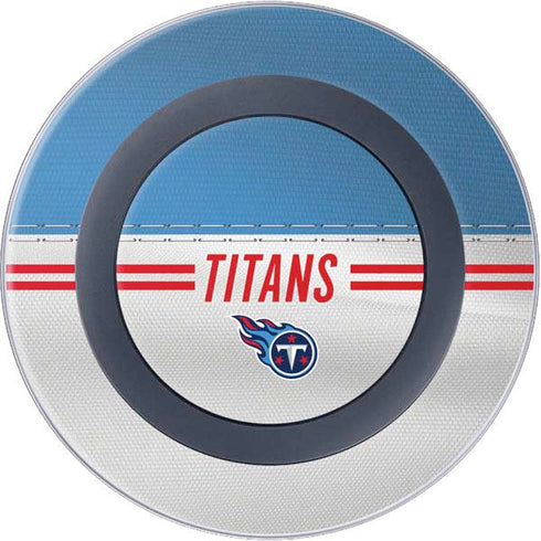 NFL Tennessee Titans White Striped Wireless Charger Skin