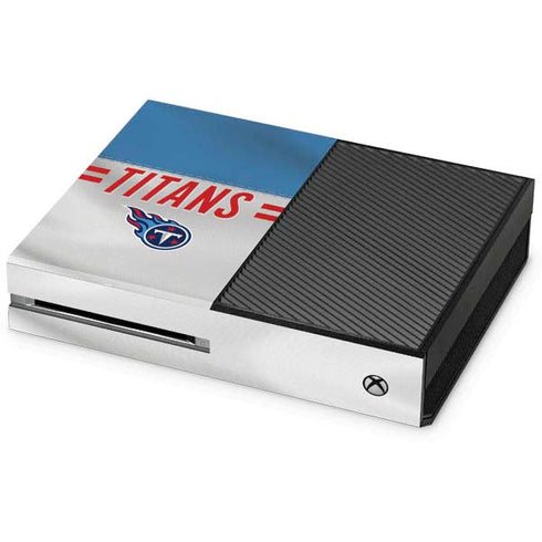 NFL Tennessee Titans White Striped Xbox One Console Skin