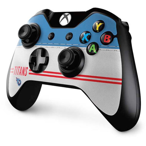 NFL Tennessee Titans White Striped Xbox One Controller Skin