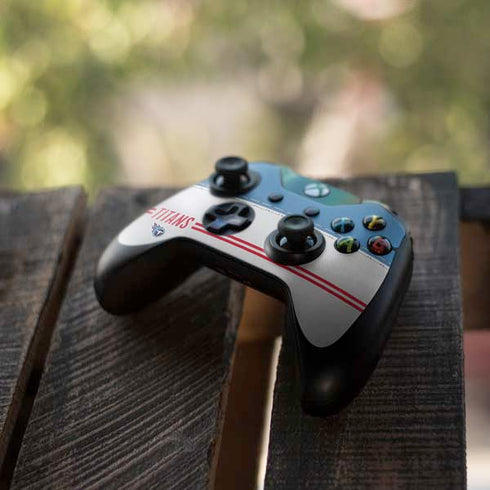 NFL Tennessee Titans White Striped Xbox One Controller Skin