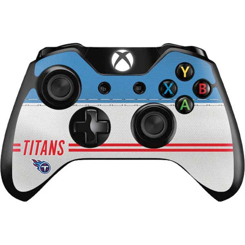 NFL Tennessee Titans White Striped Xbox One Controller Skin
