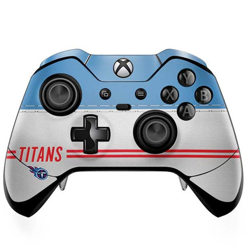 NFL Tennessee Titans White Striped Xbox One Elite Controller Skin