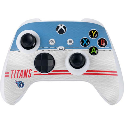 NFL Tennessee Titans White Striped Xbox Series S Controller Skin