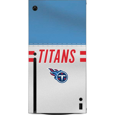 NFL Tennessee Titans White Striped Xbox Series X Console Skin