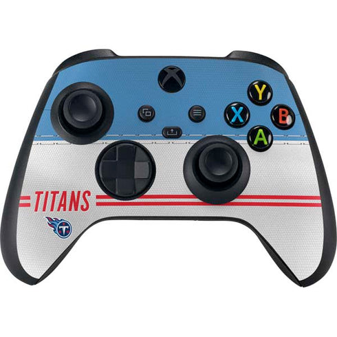 NFL Tennessee Titans White Striped Xbox Series X Controller Skin