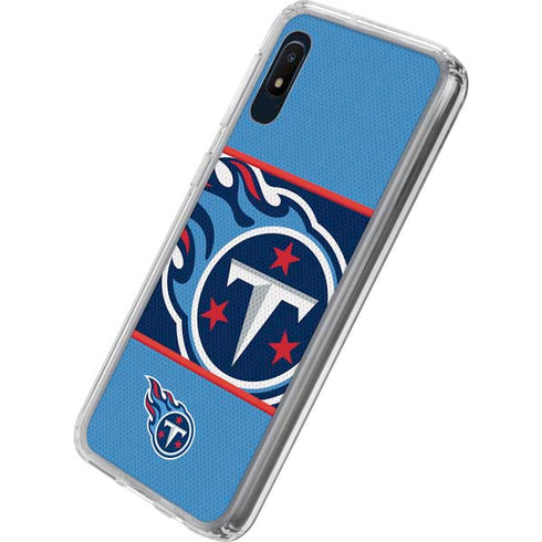 NFL Tennessee Titans Zone Block Galaxy A10e Clear Case