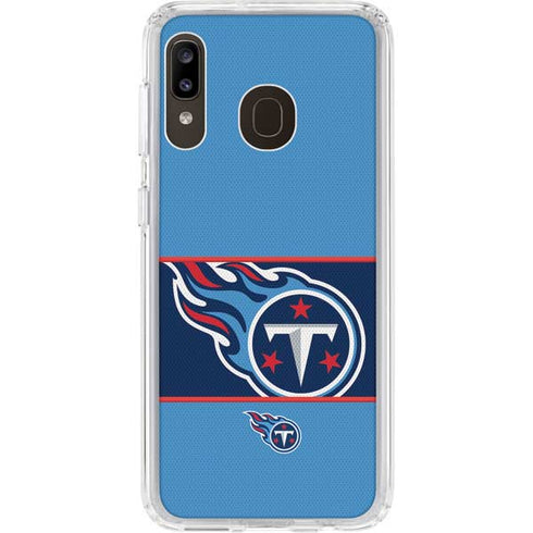NFL Tennessee Titans Zone Block Galaxy A20 Clear Case