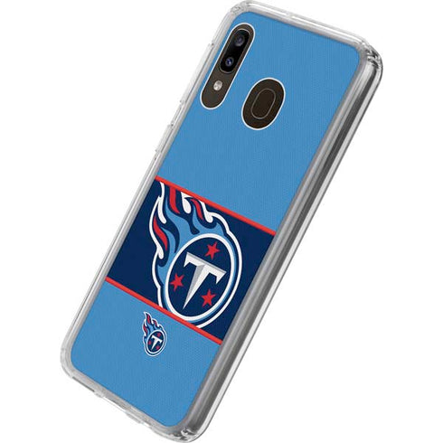 NFL Tennessee Titans Zone Block Galaxy A20 Clear Case