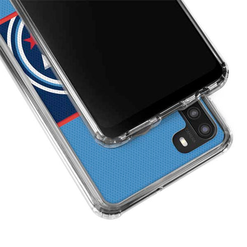 NFL Tennessee Titans Zone Block Galaxy A21 Clear Case