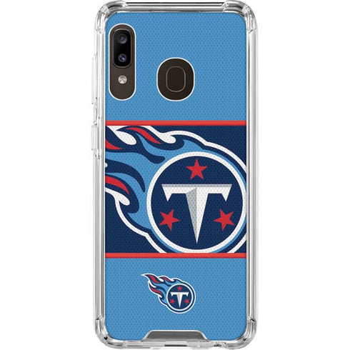 NFL Tennessee Titans Zone Block Galaxy A30 Clear Case