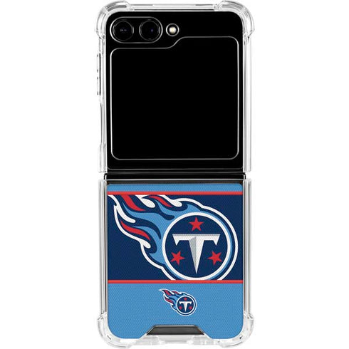NFL Tennessee Titans Zone Block Galaxy Z Flip5 5G Clear Case