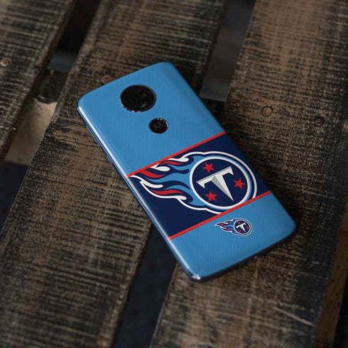 NFL Tennessee Titans Zone Block Moto E5 Plus Skin