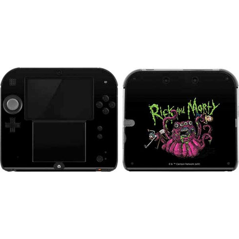 Adult Swim Rick and Morty Tentacle Attack Nintendo 2DS Skin