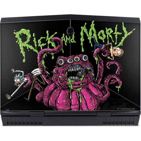 Adult Swim Rick and Morty Tentacle Attack Dell Alienware Skin