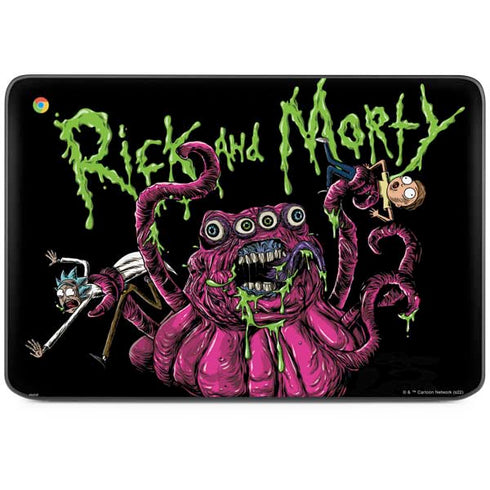 Adult Swim Rick and Morty Tentacle Attack HP Chromebook Skin
