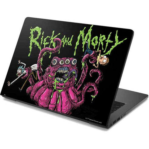 Adult Swim Rick and Morty Tentacle Attack Dell Chromebook Skin