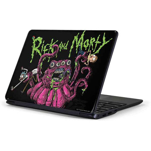 Adult Swim Rick and Morty Tentacle Attack Samsung Chromebook Skin