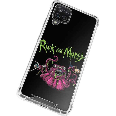 Adult Swim Rick and Morty Tentacle Attack Galaxy A12 Clear Case