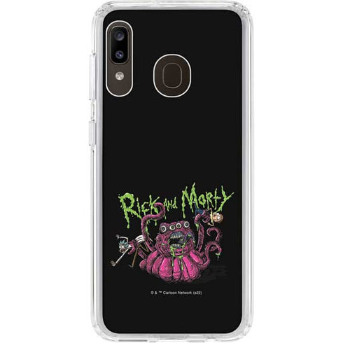 Adult Swim Rick and Morty Tentacle Attack Galaxy A20 Clear Case