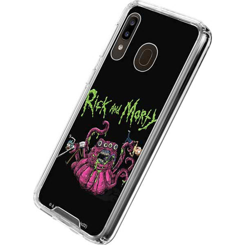 Adult Swim Rick and Morty Tentacle Attack Galaxy A30 Clear Case