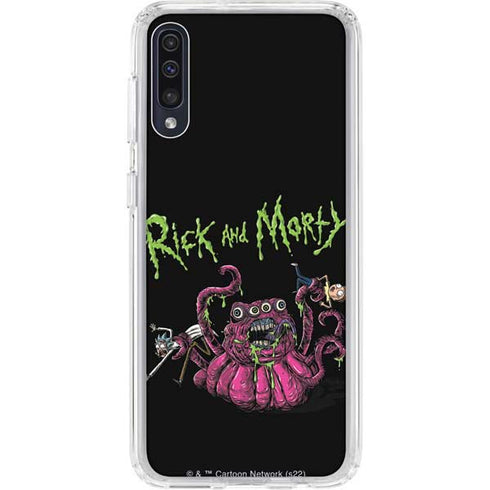 Adult Swim Rick and Morty Tentacle Attack Galaxy A50 Clear Case