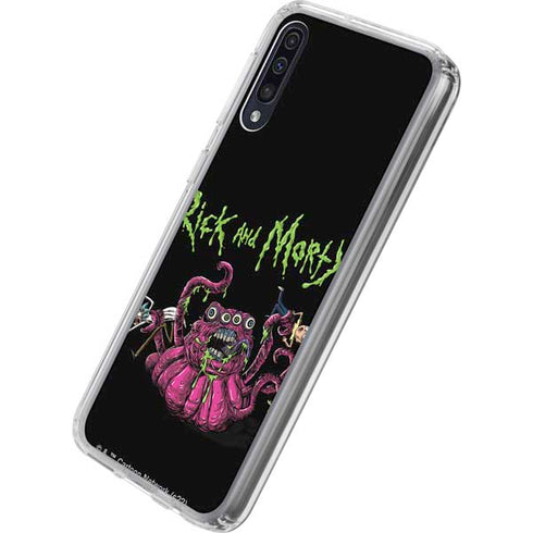 Adult Swim Rick and Morty Tentacle Attack Galaxy A50 Clear Case