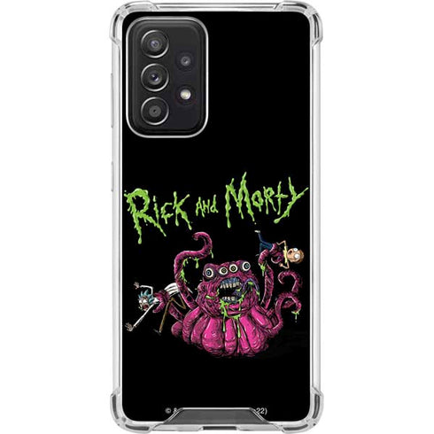 Adult Swim Rick and Morty Tentacle Attack Galaxy A52 5G Clear Case