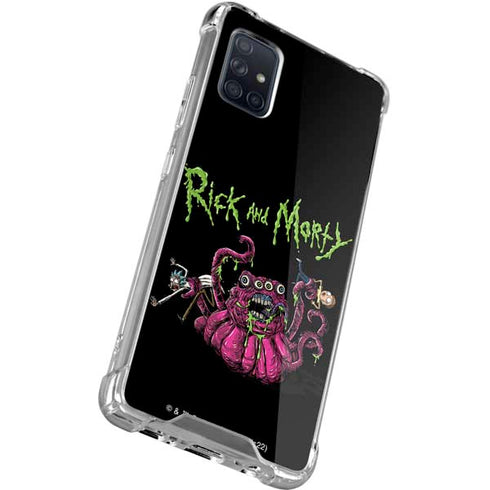 Adult Swim Rick and Morty Tentacle Attack Galaxy A71 5G Clear Case