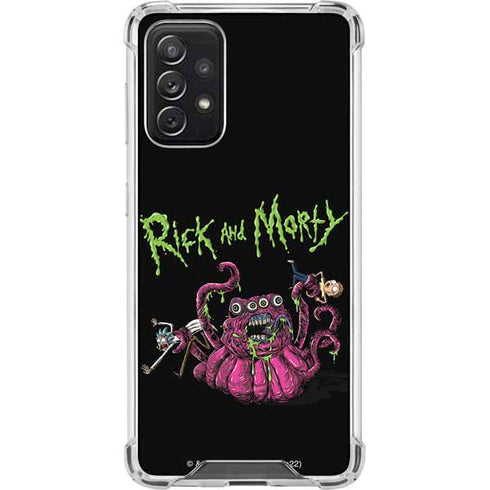 Adult Swim Rick and Morty Tentacle Attack Galaxy A72 5G Clear Case