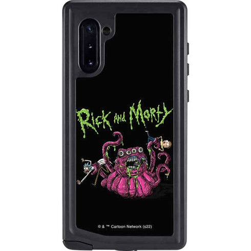 Adult Swim Rick and Morty Tentacle Attack Galaxy Note 10 Waterproof Case