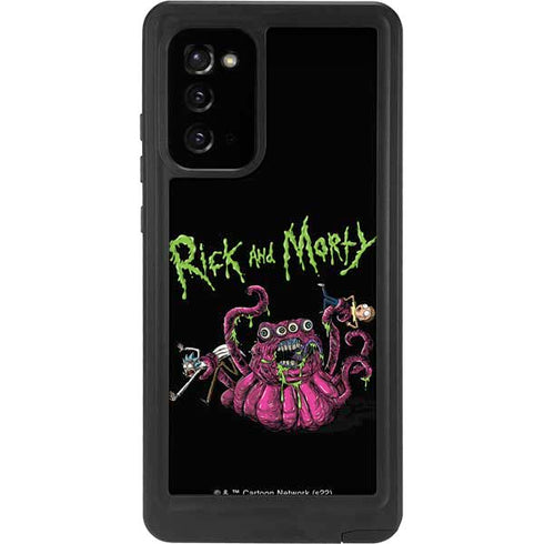 Adult Swim Rick and Morty Tentacle Attack Galaxy Note20 5G Waterproof Case