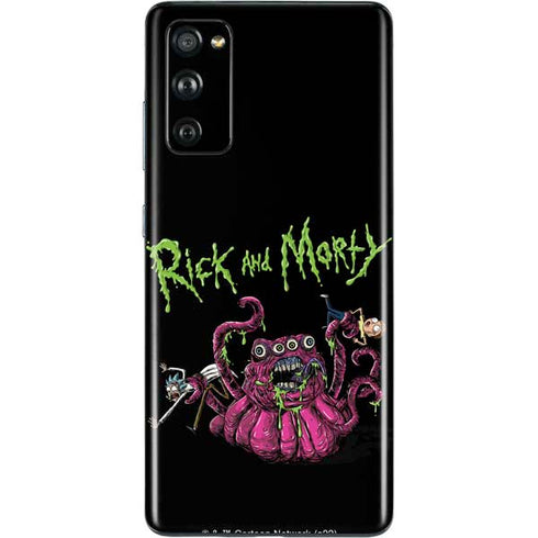 Adult Swim Rick and Morty Tentacle Attack Galaxy S20 Fan Edition Skin
