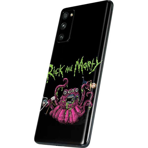 Adult Swim Rick and Morty Tentacle Attack Galaxy S20 Fan Edition Skin