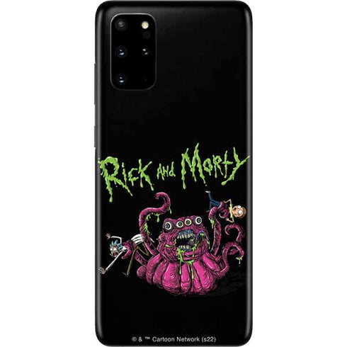 Adult Swim Rick and Morty Tentacle Attack Galaxy S20 Plus Skin