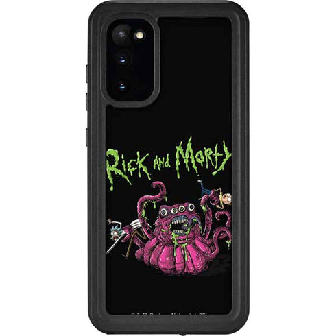 Adult Swim Rick and Morty Tentacle Attack Galaxy S20 Waterproof Case